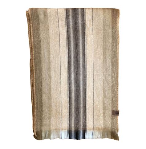 Silky Soft Natural Tone Stripes Alpaca Fiber Scarf – Fancy Alpaca