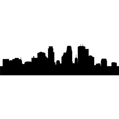 Minneapolis Skyline Silhouette LARGE Vinyl Wall by wallstickz - ClipArt Best - ClipArt Best ...