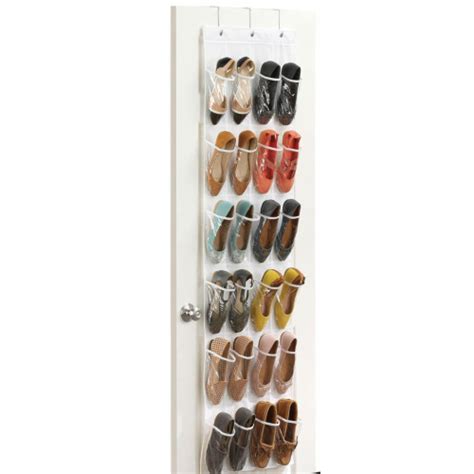 Zober Clear Over The Door Hanging Shoe Organizer | 24