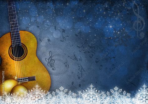 New Year music background with guitar Stock Illustration | Adobe Stock