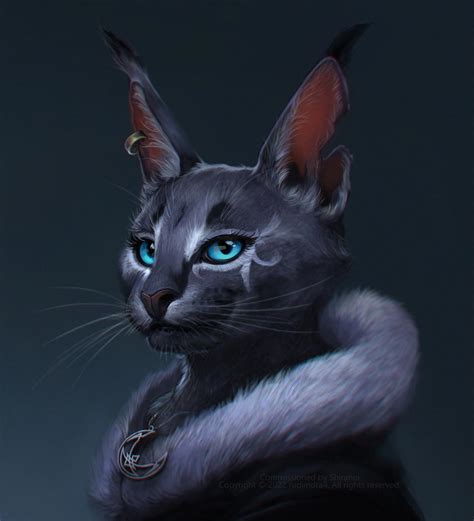 [OC][Art] Black Caracal Tabaxi : r/DnD