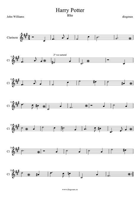 tubescore: Harry Potter by John Williams Sheet Music for Flute, Violin, Alto Sax, Trumpet, Viola ...