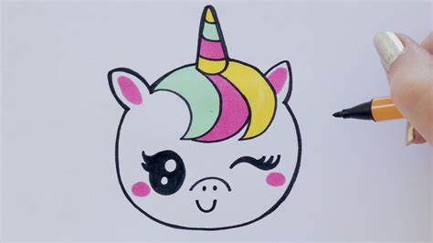 HOW TO DRAW A UNICORN FACE EASY | Unicorn drawing, Unicorn painting ...