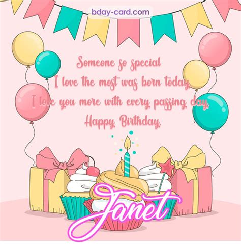 Birthday images for Janet 💐 — Free happy bday pictures and photos | BDay-card.com