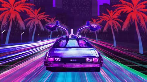 1366x768 Delorean Cyberpunk Road 4k 1366x768 Resolution HD 4k Wallpapers, Images, Backgrounds ...