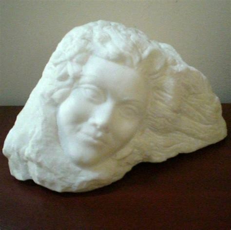 Stone Carved Sculpture Alabaster Abstract by SharsArtPottery