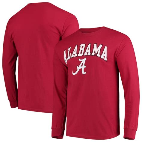 Men's Crimson Alabama Crimson Tide Campus Long Sleeve T-Shirt ...