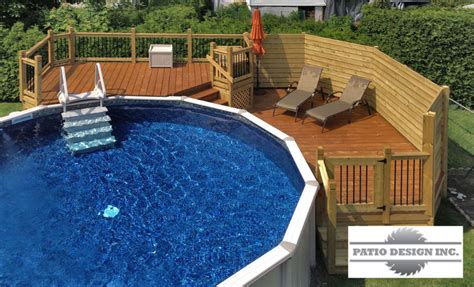 above ground pool privacy fence - Google Search in 2020 | Above ground pool decks, Pool deck ...