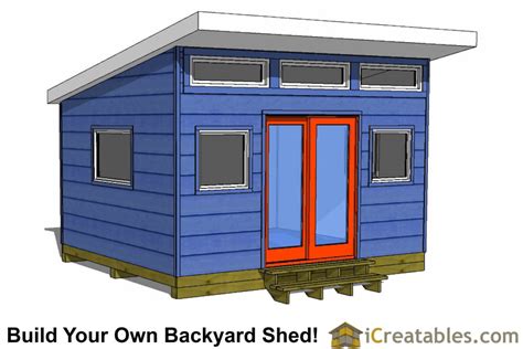 12x14 Modern Shed Plans | Icreatables SHEDS