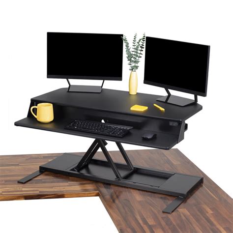 Electric Standing Desk Converter - Corner Desk | FlexPro by Stand Steady