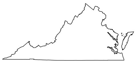 Printable Outline Map Of Virginia