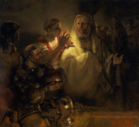 The denial of Peter, 1660 - Rembrandt - WikiArt.org