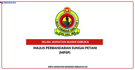 Majlis Perbandaran Sungai Petani ~ Pelbagai Jawatan Pentadbiran – KERJAYA