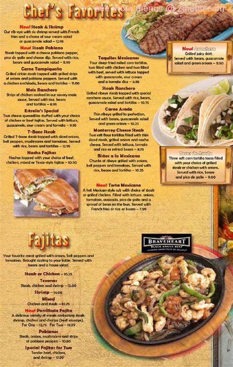 Menu at Monterrey Mexican Restaurant, Spartanburg, 149 Fernwood Dr