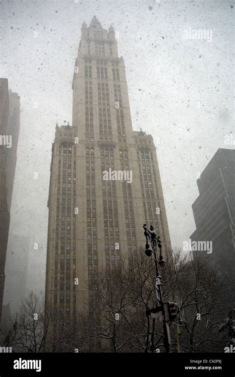 NYC during a winter storm Stock Photo - Alamy