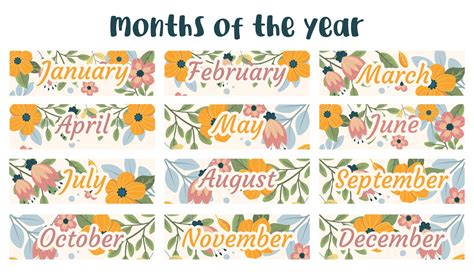 7 Best Images of Free Printable Month Names - Months of the Year Labels, Months of Year Calendar ...