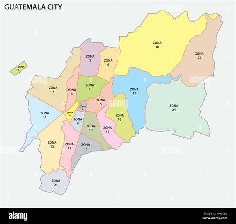 Mapa Ciudad De Guatemala Por Zonas - Image to u