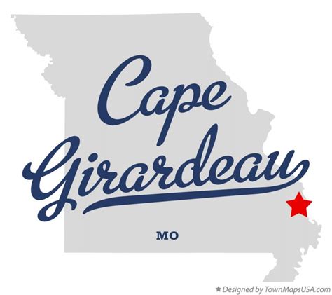 Map of Cape Girardeau, MO, Missouri