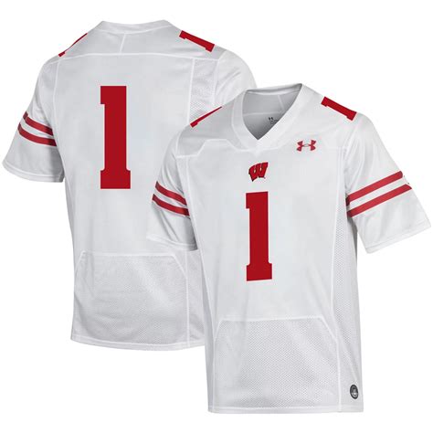 Under Armour 1 Wisconsin Badgers Premier Football Jersey | Academy