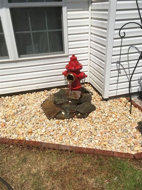 FIre hydrant pondless fountain. | Firefighter decor, Backyard fire, Fountains backyard