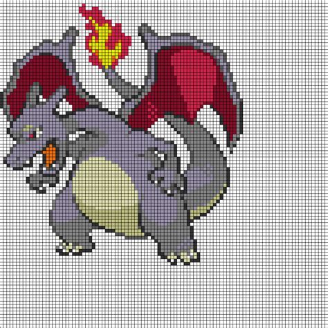 Shiny Charizard Perler Pattern by Yedo on DeviantArt