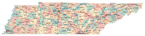 Printable Map Of Tennessee Counties And Cities