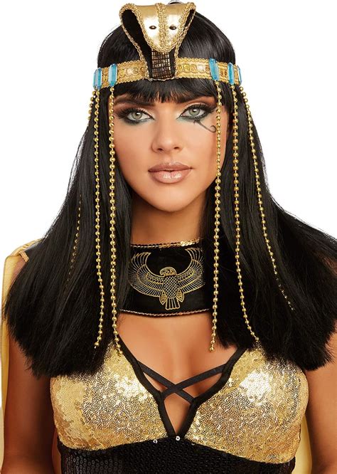 DreamGirl Cleopatra Headpiece Camiseta sin Mangas, Multicolor (Multicoloured 001), (Talla del ...