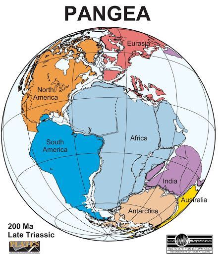 Pangea Map With Countries