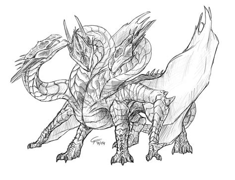 Hydra Dragon by Kityria on DeviantArt