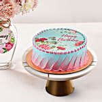 January Birthday Wish Flowers Vase And Cake qatar | Gift January ...