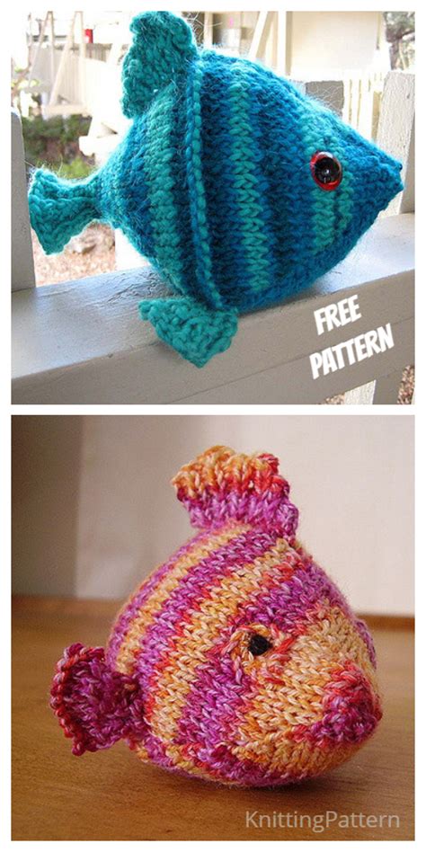 6 Knit Toy Fish Free Knitting Patterns - Knitting Pattern