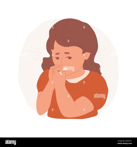 Nail biting illustration Stock Vector Images - Alamy