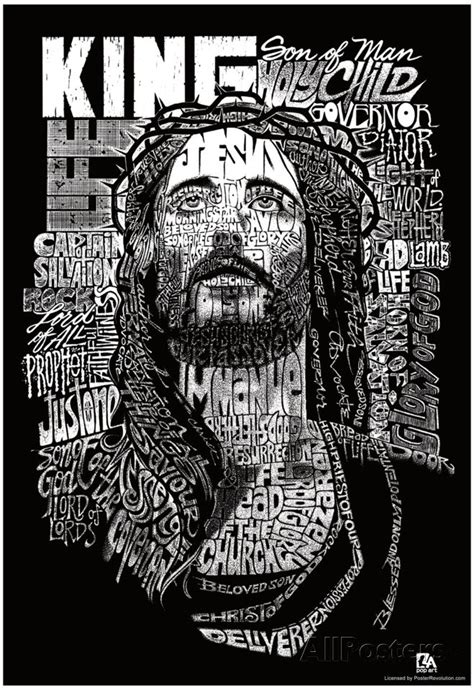 'Jesus Names Text Poster' Posters | AllPosters.com | Jesus wall art, Names of jesus, Jesus face