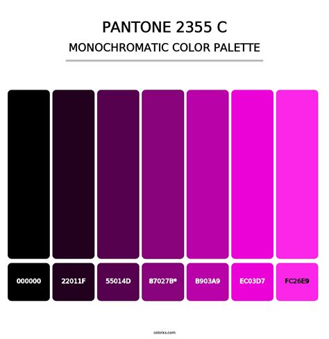 PANTONE 2355 C color palettes - colorxs.com