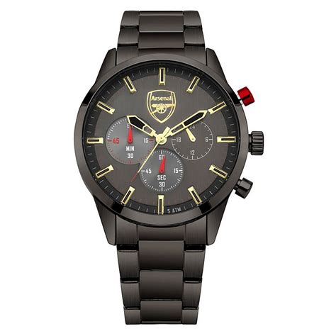 Arsenal Since 1886 Gunmetal Chrono Watch | Official Online Store