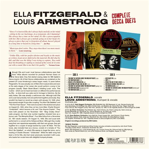 Complete Decca Duets (Vinyl) - Ella & Louis Armstrong Fitzgerald - La ...