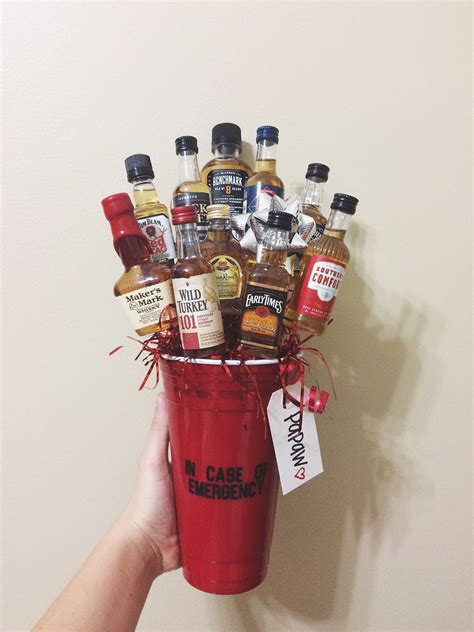 Whiskey Liquor Bouquet DIY gift birthday anniversary Christmas ...