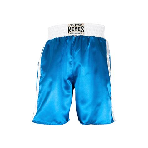 CLETO REYES BOXING SHORTS SATIN BLUE & WHITE - BWS GYM