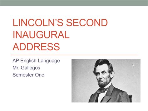 Lincoln`s Second Inaugural Address