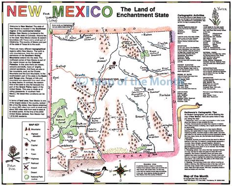 Printable Travel Map New Mexico