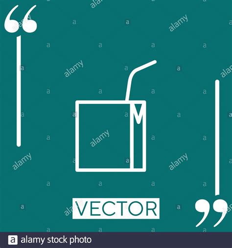 small juice box Linear icon. Editable stroke line Stock Vector Image & Art - Alamy