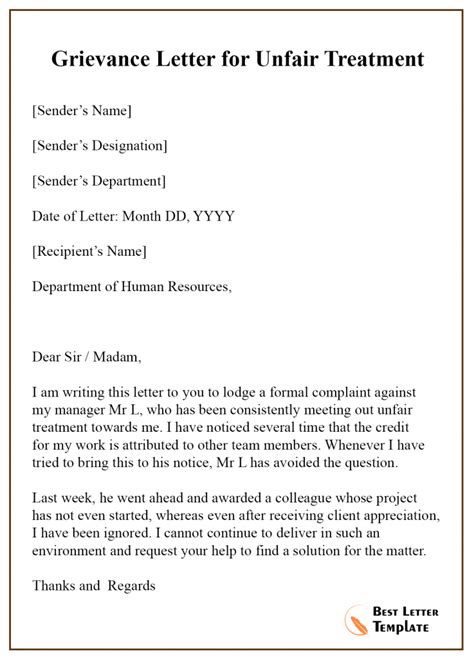 Union Grievance Response Letter | Onvacationswall.com