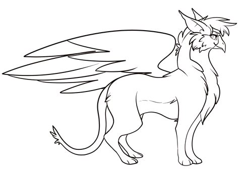 Beautiful Griffin Coloring Page - Free Printable Coloring Pages for Kids