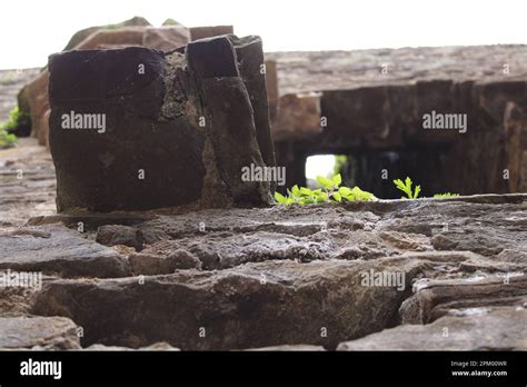 Inside wall of Conwy Castle Stock Photo - Alamy