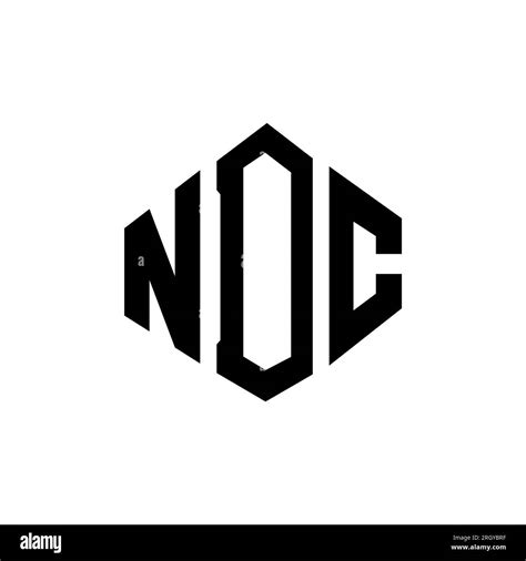 NDC letter logo design with polygon shape. NDC polygon and cube shape ...