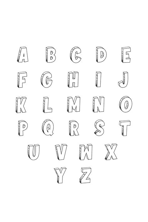 Free Printable Cool Bubble Letters Alphabet