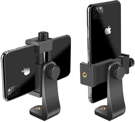 Universal cell phone Holder/Vertical and Horizontal Tripod Mount ...