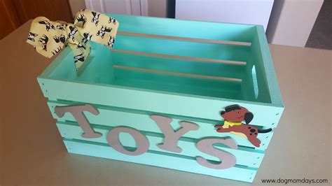 DIY Dog Toy Box - Dog Mom Days | Diy dog toys, Dog toy box, Dog toy storage