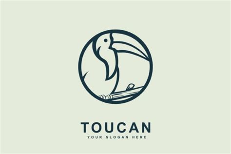 Toucan Simple Logo Design Graphic by kidsidestudio · Creative Fabrica