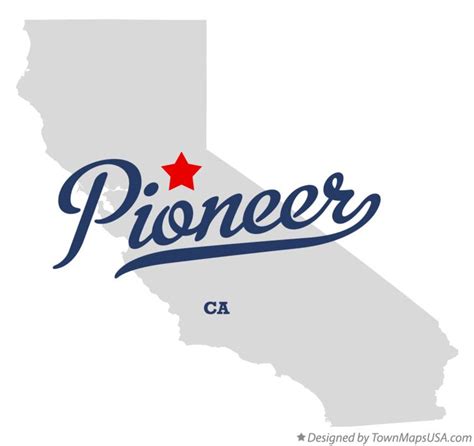 Map of Pioneer, CA, California